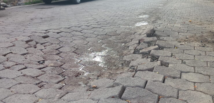 Problematic potholes fixed on José Santana Street