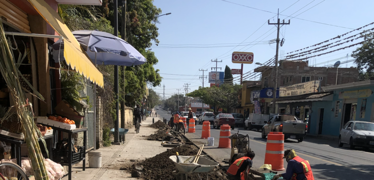 Ditches added to bike lane in San Juan Cosalá