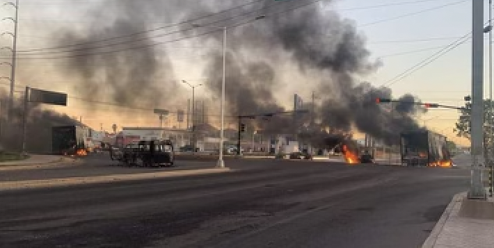 Culiacán dawns with narco-blockades Violence due to arrest of "big fish"