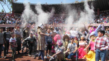 The Lienzo Charro is packed for Toro de Once of Ajijic