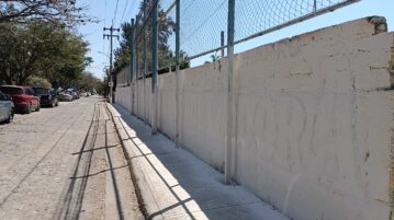 Sidewalk improvements begin in Ajijic near Cruz Azul field