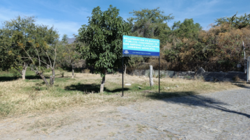 Sign posted to deter theft of federal land in San Antonio Tlayacapan