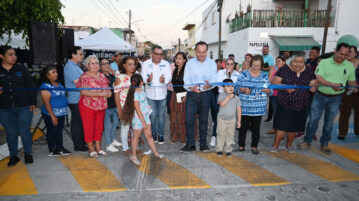 Chapala Mayor dedicates improvements on Miguel Martinez Street