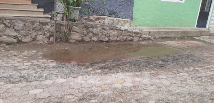 Waterlogging reported on Ocampo St after new paving stones installed