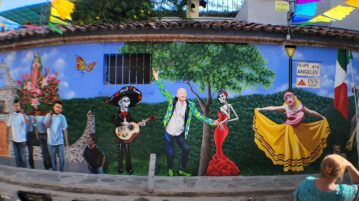 Inn Ajijic unveils colorful Mari Ramirez mural in lively street celebration