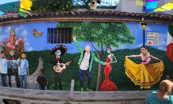 Inn Ajijic unveils colorful Mari Ramirez mural in lively street celebration