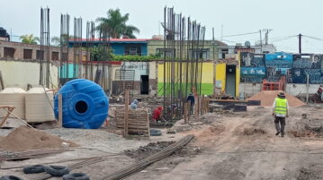 Photo Note: Construction begins at José Santana School