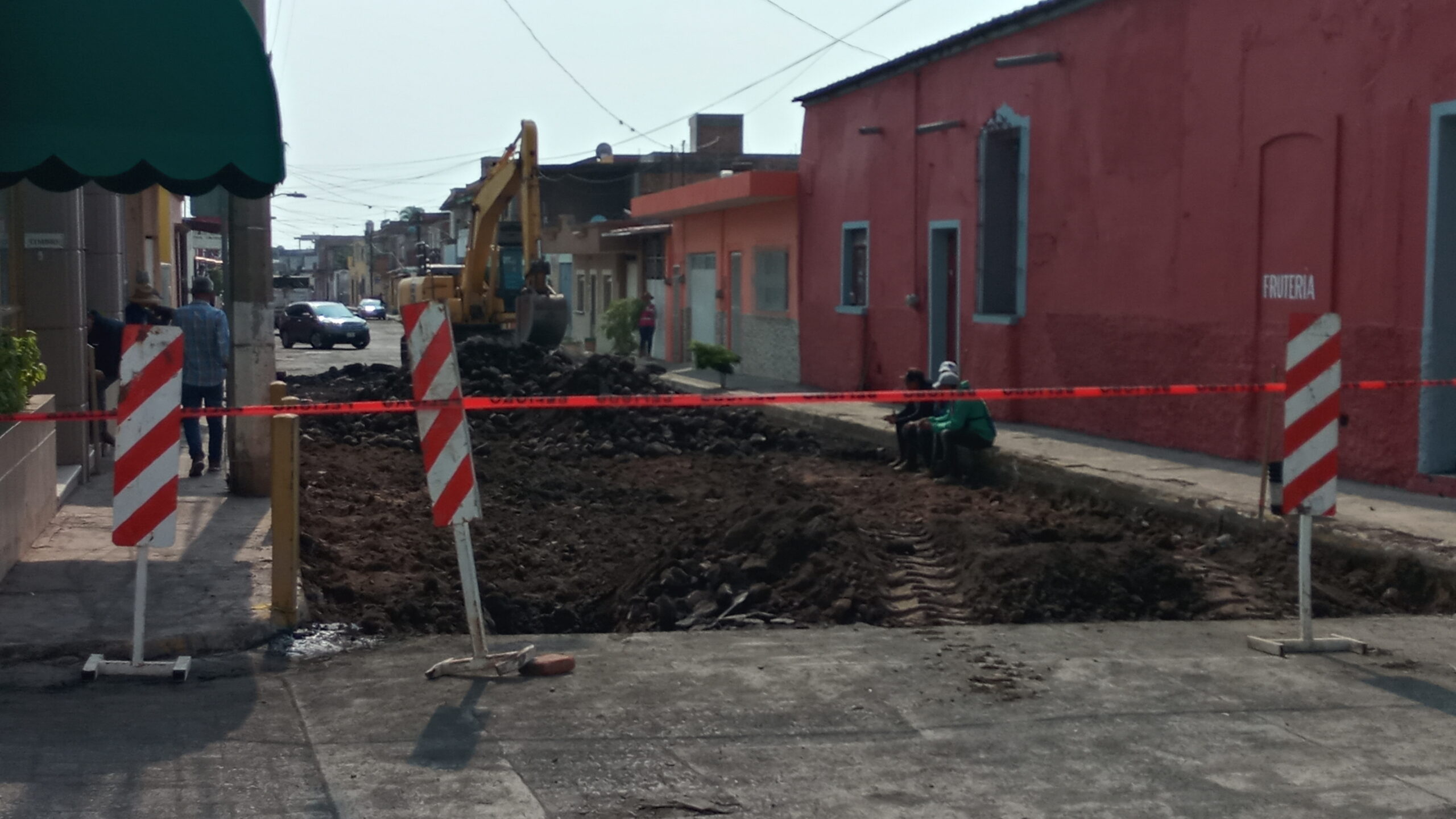 Another stretch of Jocotepec’s Morelos Street dug up