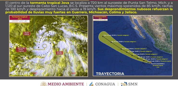 Storm 'Jova' forms in Pacific; heavy rains expected in Jalisco