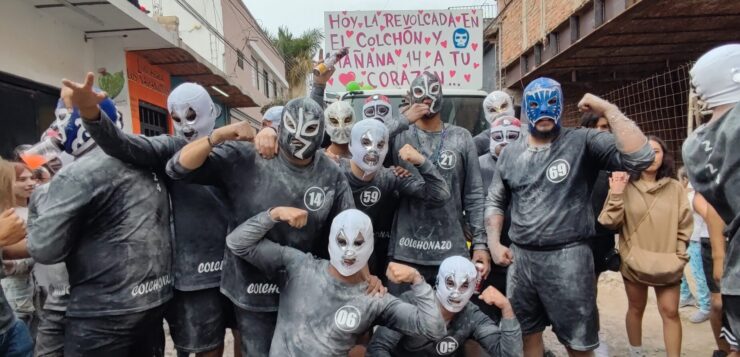 Ajijic covered in flour, so it was "ready for the oil" after Carnival 2024