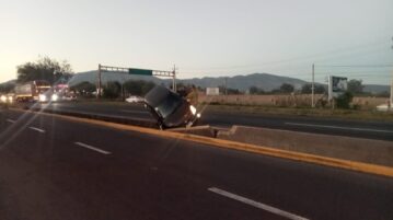 Traffic accident on highway 23 in front of the Castores company