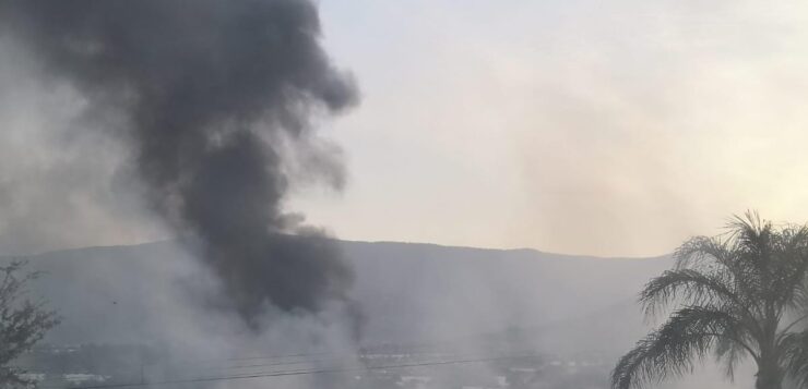 Grassland fire strikes northern area of Jocotepec